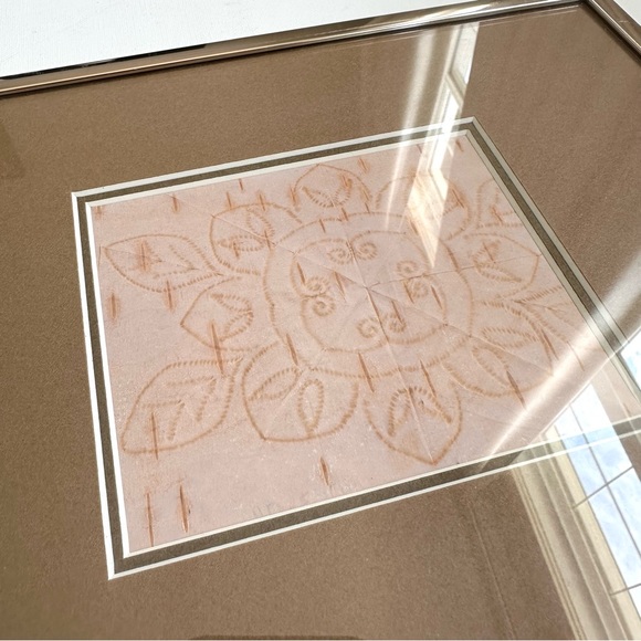 Vintage Birch Bark Art in Frame - Picture 1 of 6